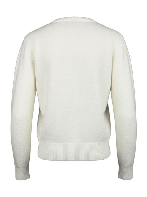 girocollo donna panna con scritta born to shine MC2 Saint Barth | NEW QUEEN ALPACA - BORN SHINE10 STRASS